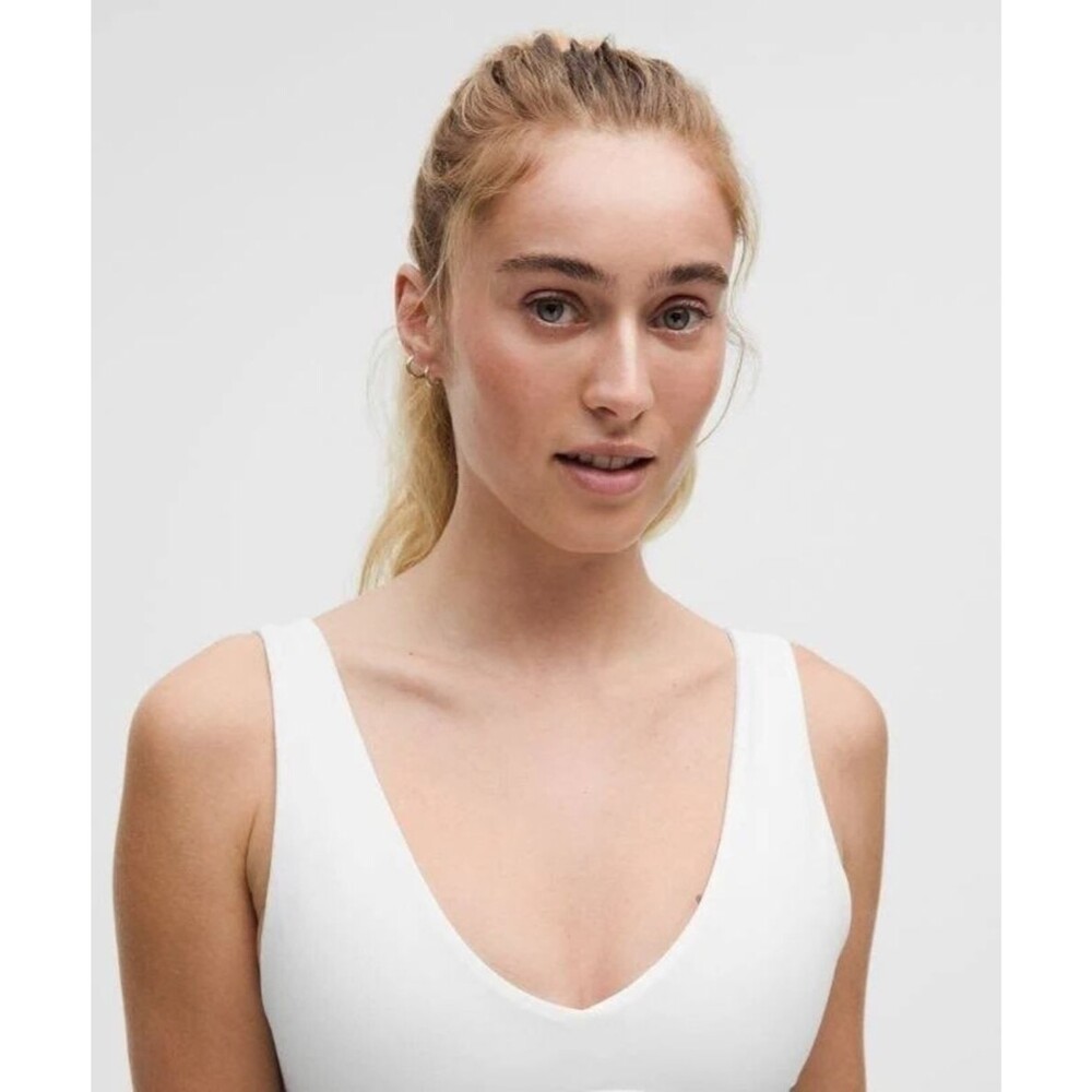 Lululemon Align Tank Top White First Release A/B Cup Size 10 Nulu Yoga Bra